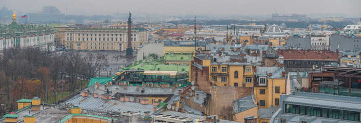 roofs of the city of St. Petersburg.