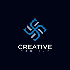 Obraz premium Abstract logo, with swirl concept design