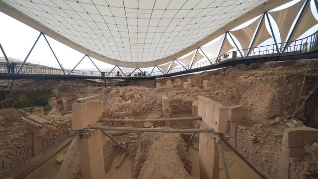 Aerial view of Gobeklitepe in Sanliurfa. 4K Footage in Turkey
