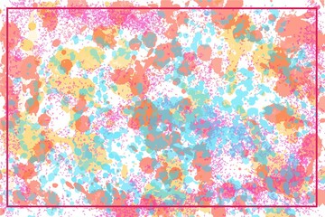 painting Brushed Splash Painted Abstract Background. Vibrant paint pattern backdrop. Chaotic brushstrokes painting.