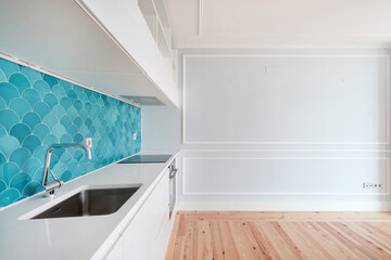 Modern bathroom with mirror 