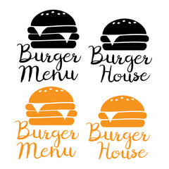 Burger and fast food logo. Burger vector icon