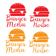 Burger and fast food logo. Burger vector icon