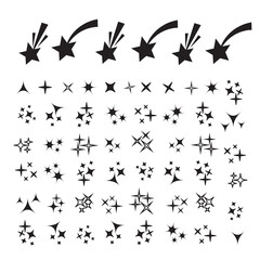 Glowing light effect star. Sparkle lights vector