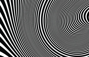 Wave design black and white. Digital image with a psychedelic stripes. Argent base for website, print, basis for banners, wallpapers, business cards, brochure, banner. Line art optical 