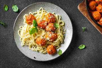 Spaghetti Pasta with Meatballs