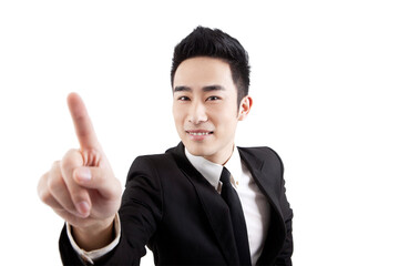 Business man with his fingers