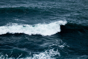 Fototapeta na wymiar Ocean sea wave blue dark seaside