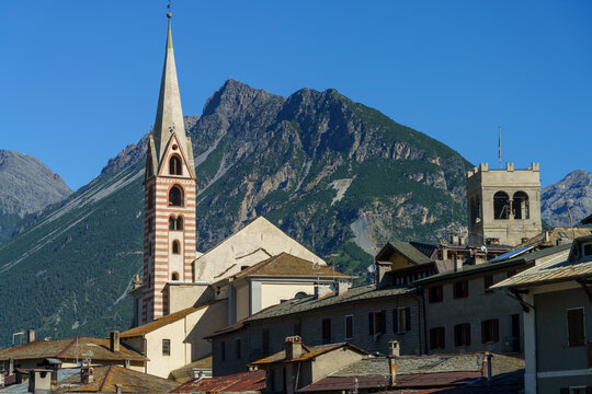 View of Bormio, Valtellina, Italy