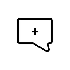 Simple icon medical chat outline