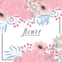 Vector illustration of a beautiful floral border