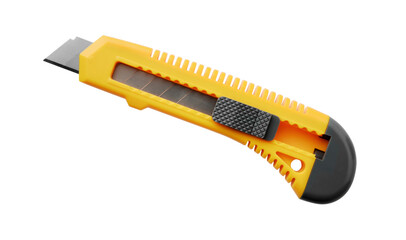 Side view of yellow utility knife