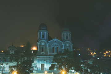 Yarumal, Antioquia, Colombia. June 6, 2018. The minor basilica of Our Lady of Mercy is a Colombian...