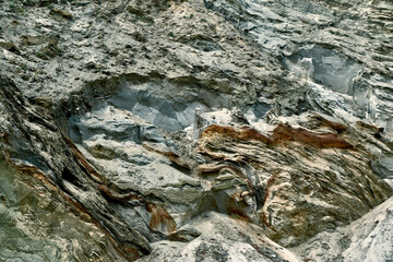 Rocks eroded by the wind on the beaches of northern Europe