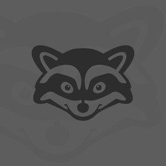 Logotype raccoon. Vector raccoon illustration. Isolated vector sign symbol.
