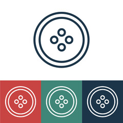 Linear vector icon with button