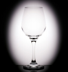 Wine glass on gradient background