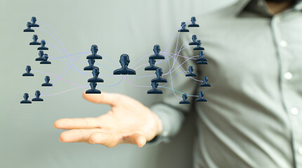 hierarchy connection team group 3d