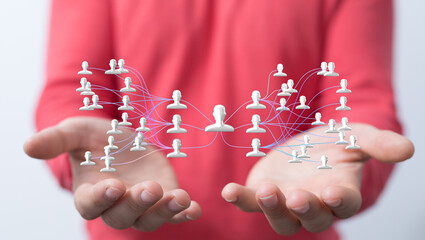 hierarchy connection team group digital