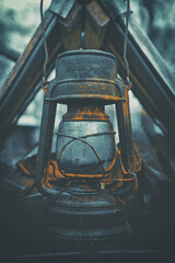 A very old metal mining oil lamp © Tobias