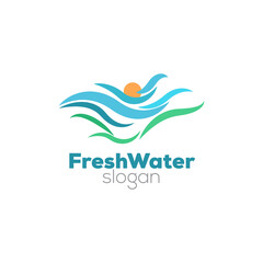 Obraz premium water drop logo icon design template. Business symbol or sign. Modern minimal logotype. Vector illustration
