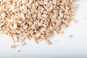 Wheat germs on wooden background.