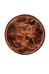 Wooden cutting board with copy space. design element, isolated on white background. Wood texture, old wood board.