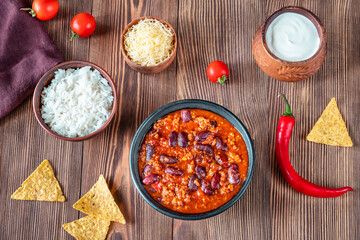 Bowl of chili con carne