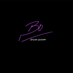 bd beauty monogram and elegant logo design