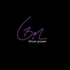 bm beauty monogram and elegant logo design