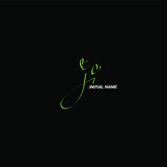 ji beauty monogram and elegant logo design