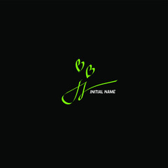 jj beauty monogram and elegant logo design