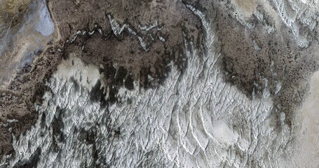 frozen fire, United States, abstract photography of relief drawings in  fields in the U.S.A. from...