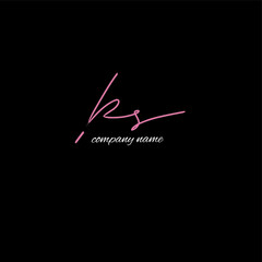 ks beauty monogram and elegant logo design