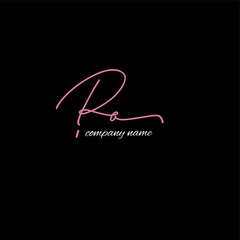 ro beauty monogram and elegant logo design