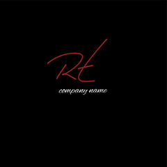 rt beauty monogram and elegant logo design