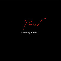 rw beauty monogram and elegant logo design