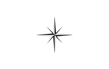 Compass on white background. Vector drawing.