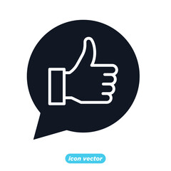 hand like customer review icon template color editable. Happy Testimonial symbol vector illustration for graphic and web design.