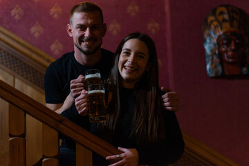 Happy couple enjoying their love on valentine