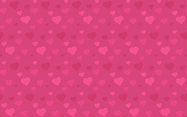 cute pink background with hearts Valentine's Day vector pattern swatch