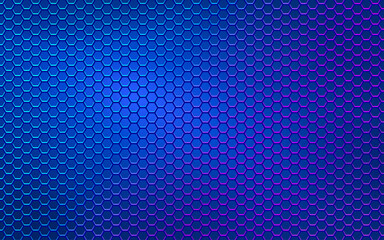 Abstract blue geometric hexagon background
