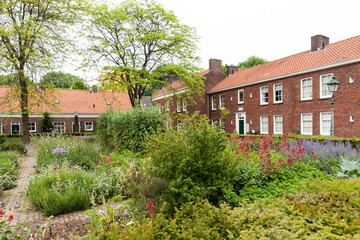 Zusters van Orthenpoort, Street view in city center of Den Bosch, The Netherlands.
