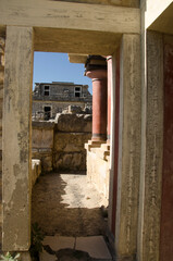 Details of Knossos palace near Heraklion, island of Crete, Greece

