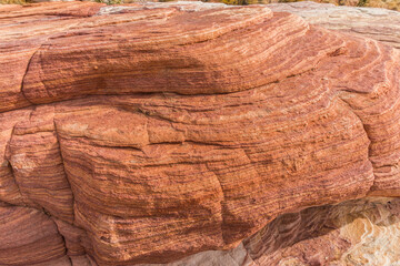 Pastel Colored Rock Formations Along  Kaolin Wash, Valley of Fire State Park, Nevada, USA