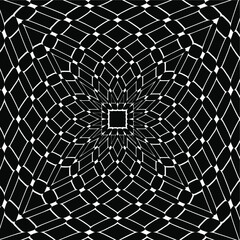 Geometric vector pattern with triangular elements. abstract ornament for wallpapers and backgrounds. Black and white colors. 