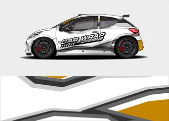 Plakat vehicle graphic kit vector. Modern abstract background for car wrap branding and automobile sticker decals livery 