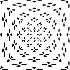 Geometric vector pattern with triangular elements. abstract ornament for wallpapers and backgrounds. Black and white colors. 