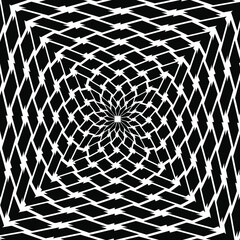 Geometric vector pattern with triangular elements. abstract ornament for wallpapers and backgrounds. Black and white colors. 