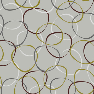 overlapping rings. mid century modern. repeat design.